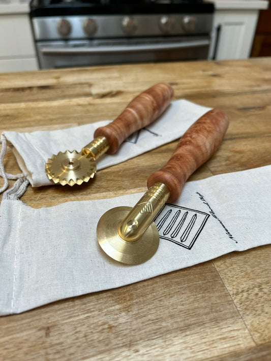 Custom burl handled pasta cutters