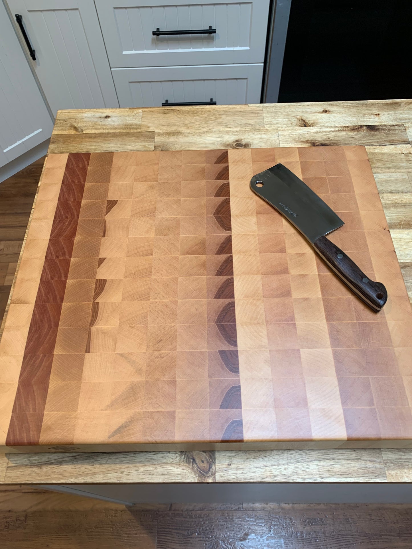 Counter top end grain butcher block, North American yellow birch