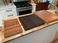 Personalizable end grain cutting board, walnut & cherry, butcher blocks